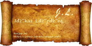 Jókai Lóránt névjegykártya